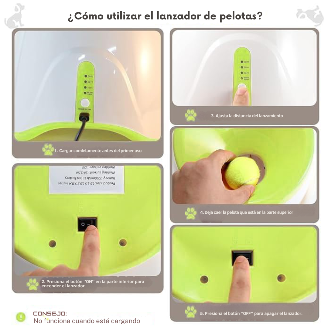 Lanzador Automático de Pelotas para Perros